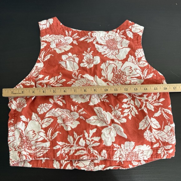 Old Navy Extra High-Rise Taylor Adjust Waist Floral Shorts Top Linen Set Small - Picture 12 of 16